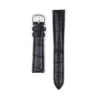 12MM-HP CROCO BLACK 22MM-RARE FLAT PLAIN D BROWN