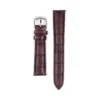 12MM-HP CROCO CHERRY BRN 22MM-RARE FLAT PLAIN D BROWN