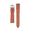 12MM-HP CROCO TAN 22MM-RARE FLAT PLAIN D BROWN