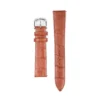 12MM-SLIM CROCO TAN 22MM-RARE FLAT PLAIN D BROWN